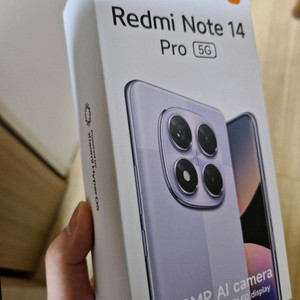 샤오미 레드미 노트 14 프로 5G 스마트폰 256GB, 12GB, 미드나이트 블랙/미사용