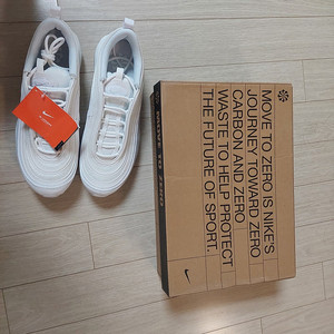 쿨거시 10만9천택포! 당일발송! 미착용 새제품 나이키 에어맥스 97 트리플화이트 남여운동화 학생편한운동화 230