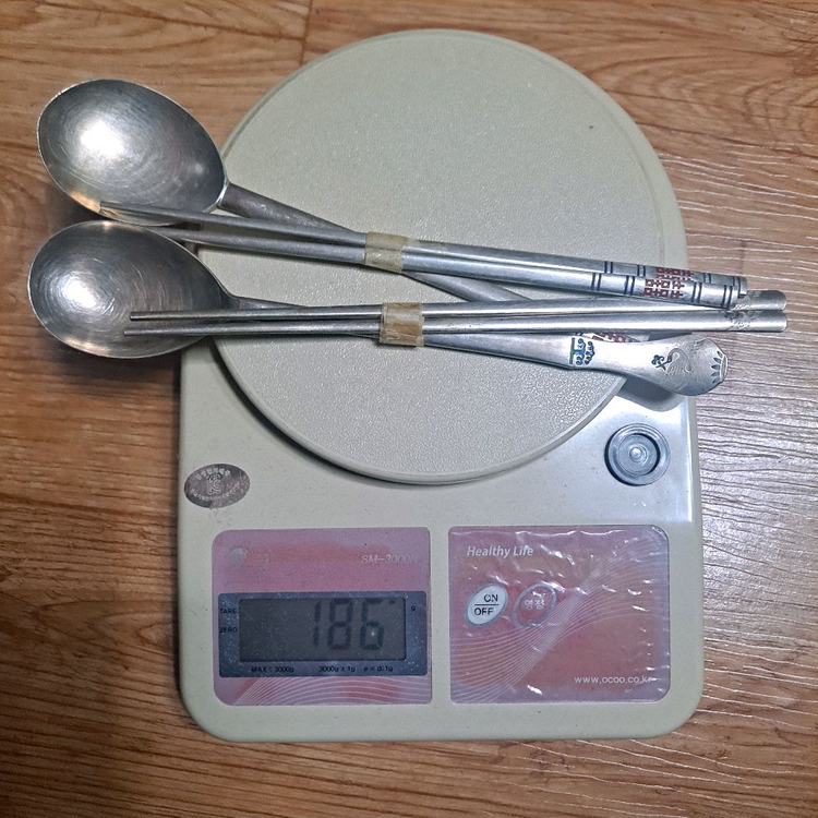 800 은수저 2벌ㆍ49돈--2