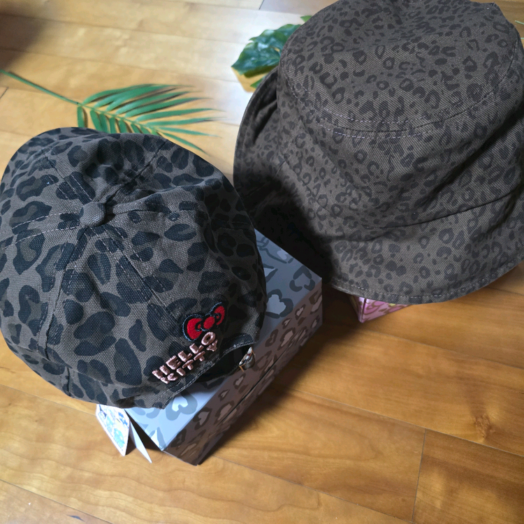 헬로키티 레오파드 캡모자 x 벙거지 모자 - New--6