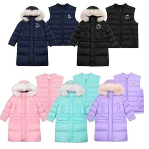 쿨거래시 16만9천택포! 새제품 엠엘비 키즈 롱다운 베스트세트남아여아 공용 덕다운패딩+베스트조끼세트