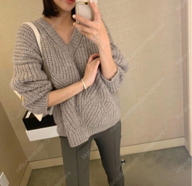 유메르 벌키니트.캐시미어울혼방.상태굿.이사정리--1