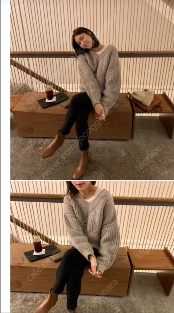 유메르 벌키니트.캐시미어울혼방.상태굿.이사정리--3