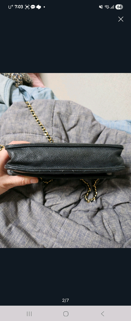 샤넬 woc 캐비어 금장--3