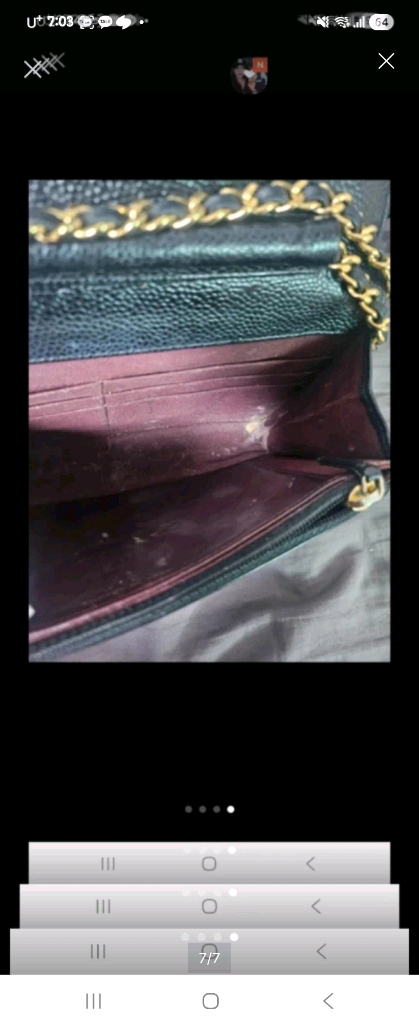 샤넬 woc 캐비어 금장--5