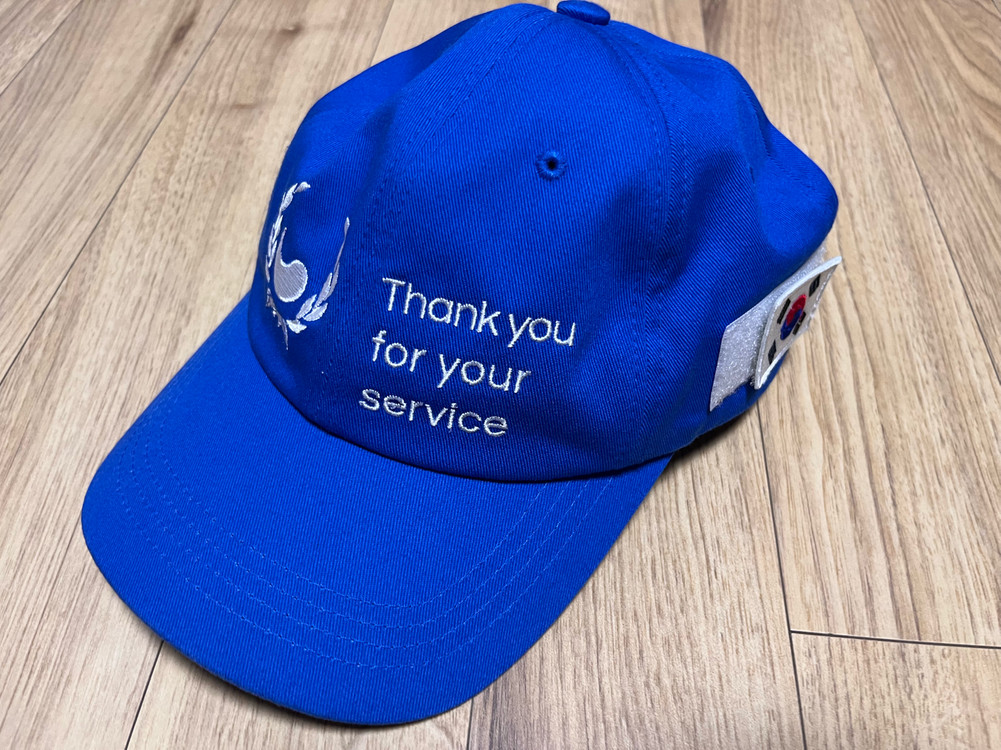 땡큐캡(이시언 모자) 참전용사 후원 모자 파랑색--4