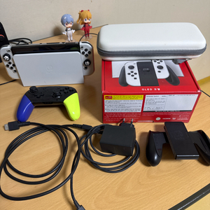 닌텐도스위치 OLED 화이트 본체 + 스위치프로콘
