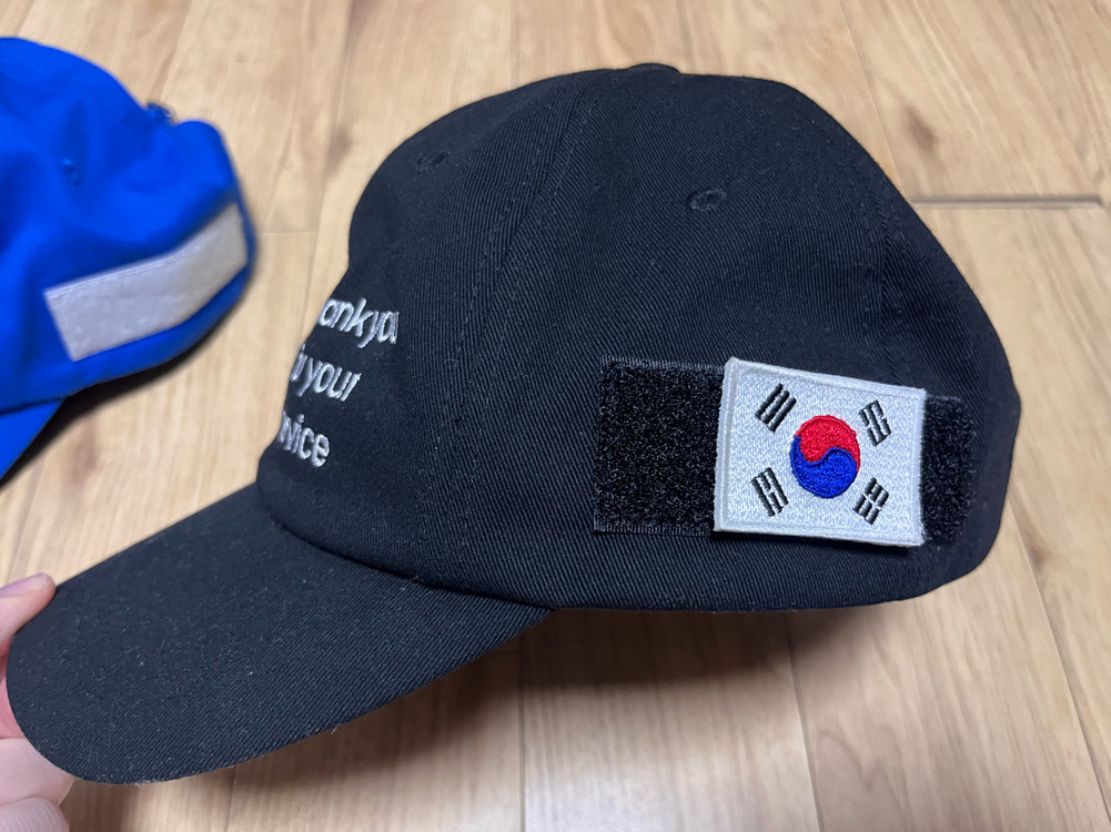 땡큐캡(이시언 모자)참전용사 후원 모자 검정--2