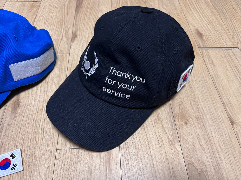 땡큐캡(이시언 모자)참전용사 후원 모자 검정--3