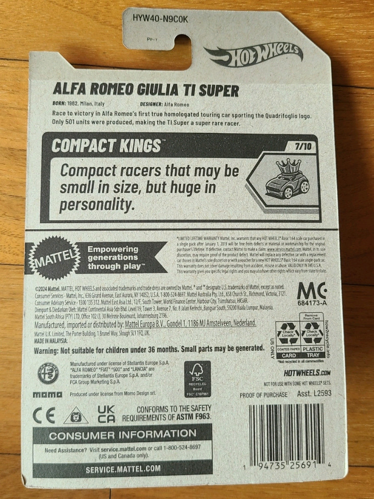 핫휠 2025년 신금형 알파 로메오 줄리아 TI 슈퍼--9