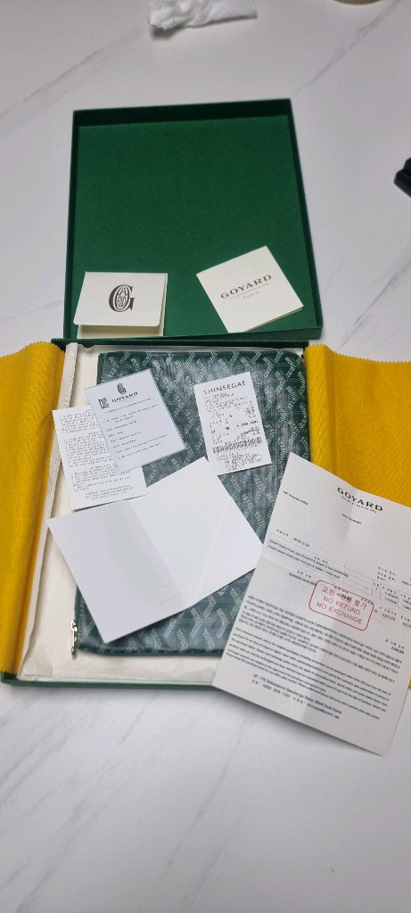 고야드 세나클러치 mm 스페셜그린 백화점정품--5