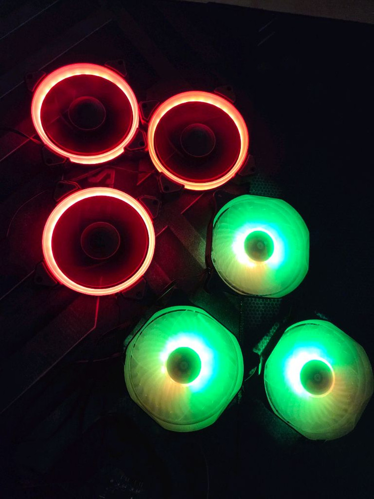 쿠거 쿨링팬 6개 컨트롤러 2개 고급팬 120mm--4