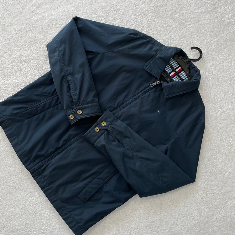 L 타미힐피거 네이비 블루종 자켓--2