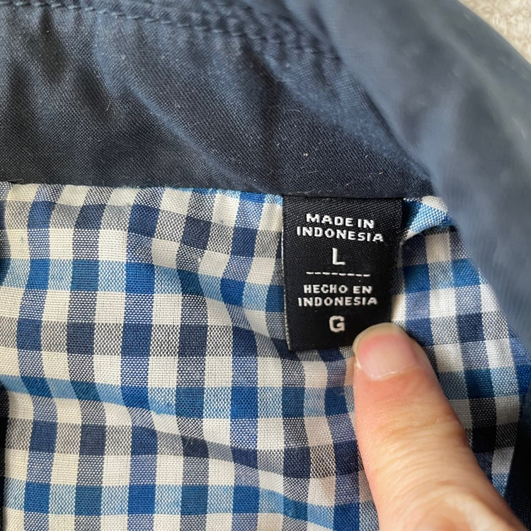 L 타미힐피거 네이비 블루종 자켓--4