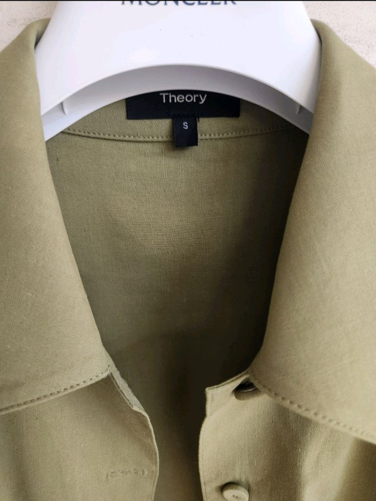 띠어리 벨티드 셔츠형 린넨자켓 S사이즈(국내55~66사이즈)--2