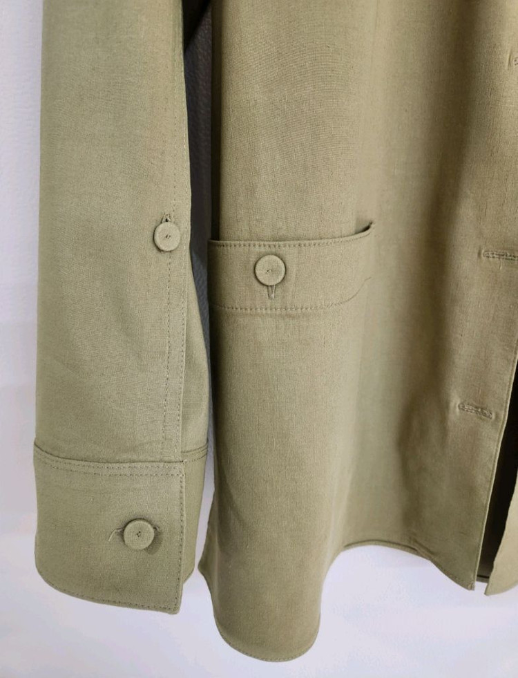 띠어리 벨티드 셔츠형 린넨자켓 S사이즈(국내55~66사이즈)--5
