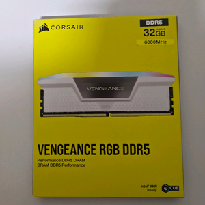 커세어 벤전스 VENGEANCE 화이트 RGB DDR5 32GB (16GB*2) 6000Mhz CL36