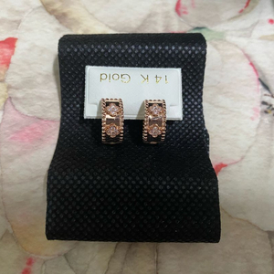 14K 로즈골드 링귀걸이