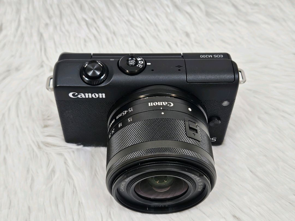 [민트] 캐논 EOS M200 미러리스, 디카 카메라 번들렌즈세트 판매--3