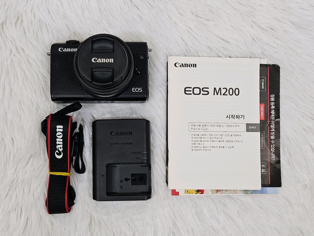 [민트] 캐논 EOS M200 미러리스, 디카 카메라 번들렌즈세트 판매--9