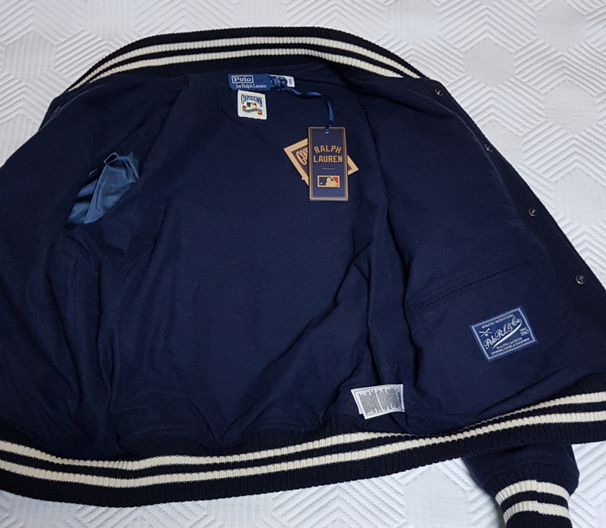 [새상품/M] 폴로 x MLB 뉴욕 양키스 바시티 울 자켓 팝니다.--3