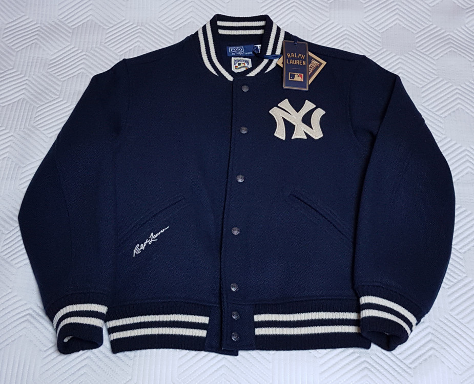[새상품/M] 폴로 x MLB 뉴욕 양키스 바시티 울 자켓 팝니다.--1
