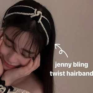 비즈 꼬임 헤어벤드 머리띠
