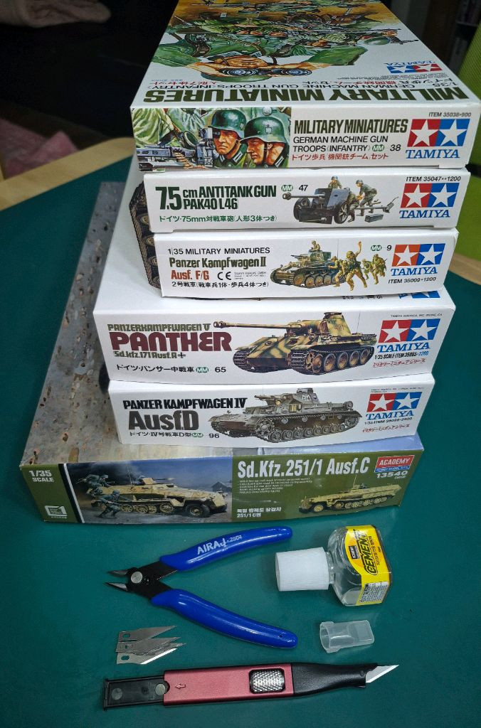 *각종교신가능*밀리터리프라모델1/35타미야외6종+전용공구3종포함*일괄판매~바람에언덕에서--0