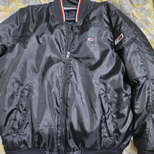 A급 타미힐피거 블랙 봄버 자켓 L