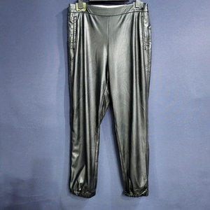 타임 인조 가죽 조거팬츠