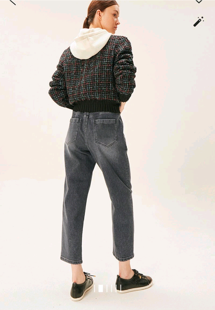 타임 백 자수 데님 팬츠 다크그레이 44 랑방 마인 더캐시미어 시스템 오브제 sjsj--1