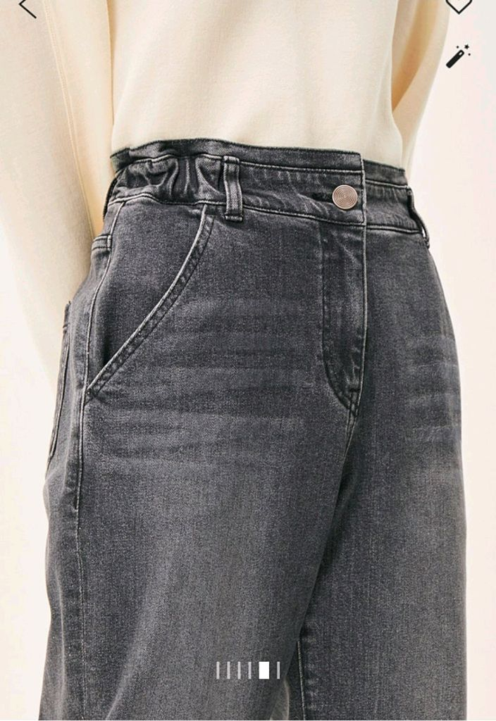타임 백 자수 데님 팬츠 다크그레이 44 랑방 마인 더캐시미어 시스템 오브제 sjsj--3