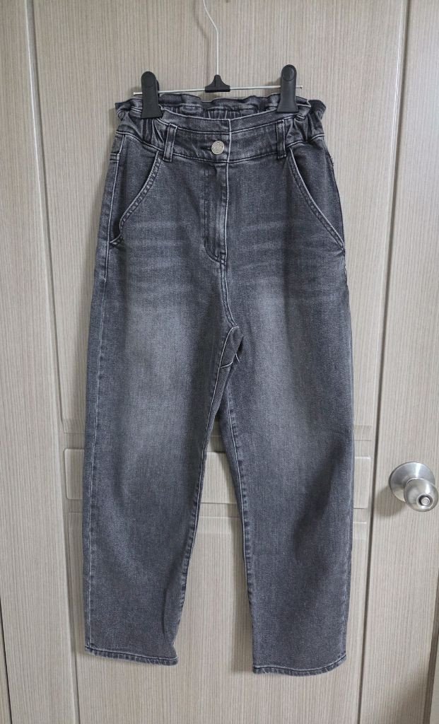 타임 백 자수 데님 팬츠 다크그레이 44 랑방 마인 더캐시미어 시스템 오브제 sjsj--5