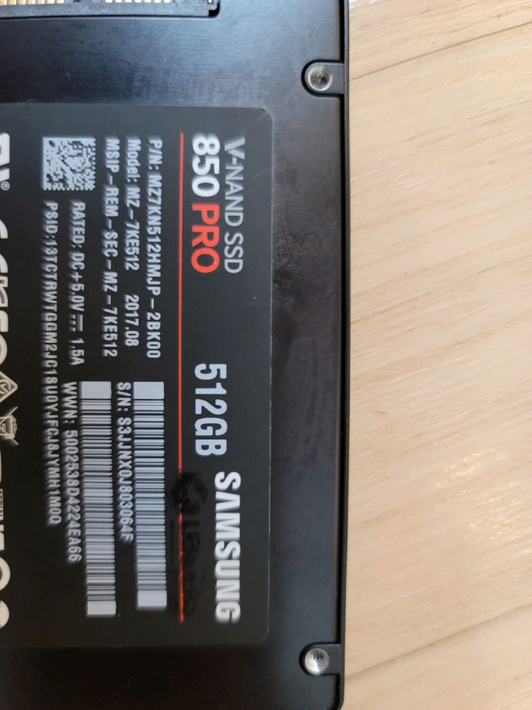 SSD 850 pro 512GB--2