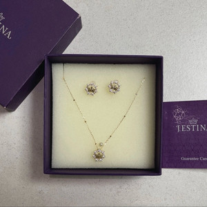 제이에스티나 14K 목걸이, 귀걸이 (세트 약 4g)