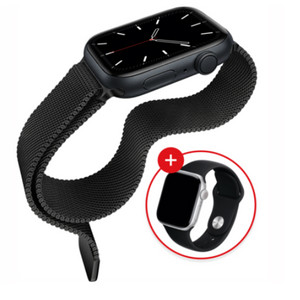 애플워치 스트랩 밴드 메탈+실리콘 2종세트 40/41/42mm 이미지