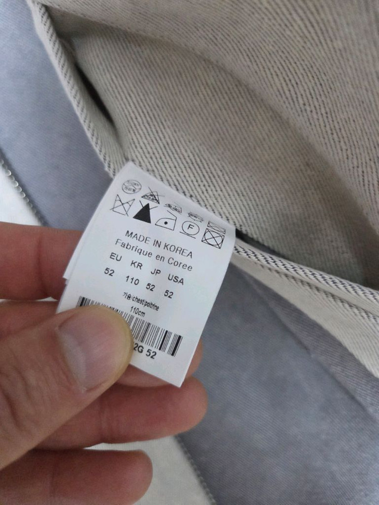 솔리드옴므 정품 크롭 그럭이 카라 심플 자켓 105사이즈--3