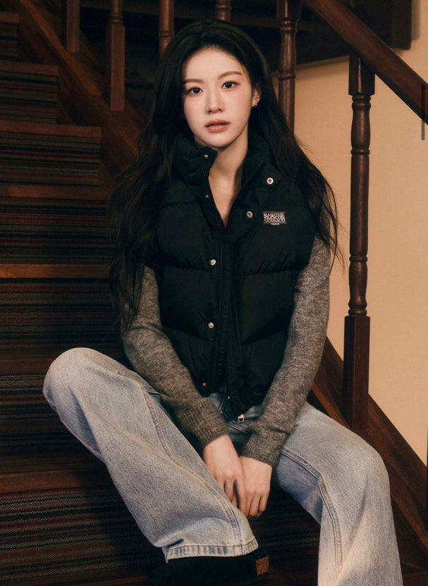 마리떼 프랑소와 저버 패딩조끼 S사이즈--1