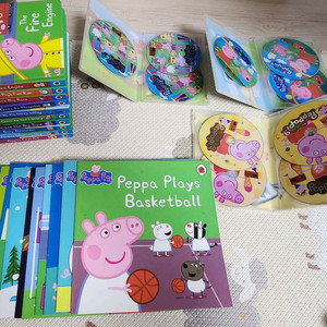 페파피그 영어/중국어dvd 10장+영어 책20권