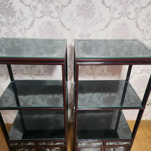 자개장식 유리 장식장 세트(승용차 가능)