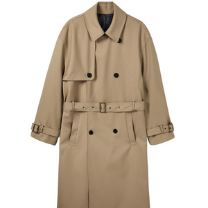 [48] 105-110 엘무드 프리미엄 울 오버핏 트렌치코트 BEIGE