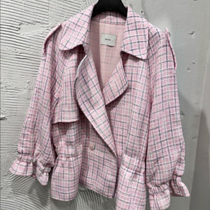 사틴 트위드 카라 자켓