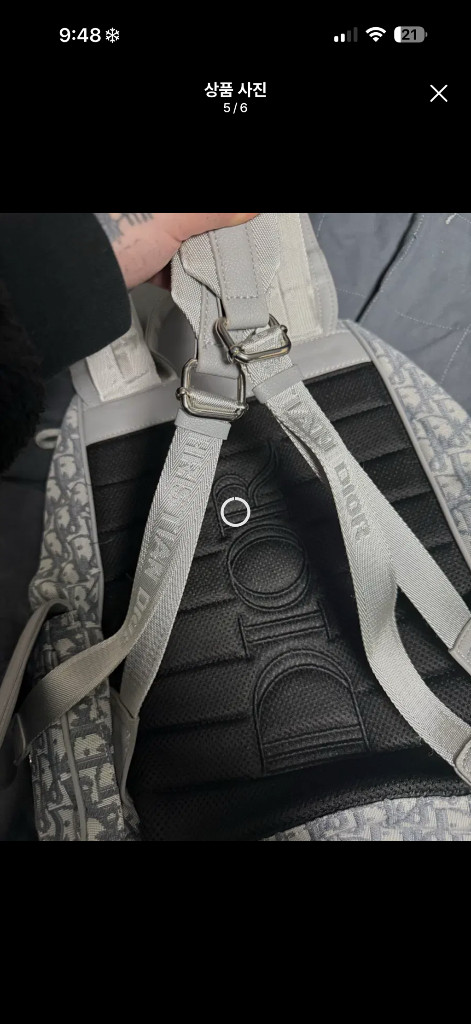 디올 오블리크 패턴 백팩 값만큼--4