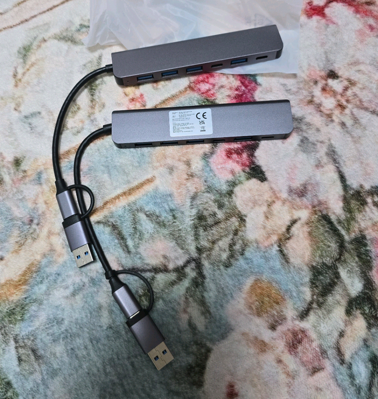 USB C타입 커넥터 7 멀티포트 허브 어댑터 새상품--1