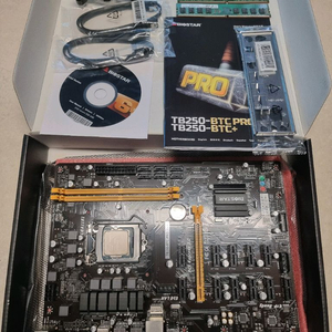 채굴,딥러닝 Ai용 반본체(12WAY보드+CPU+RAM 8GB) 이미지