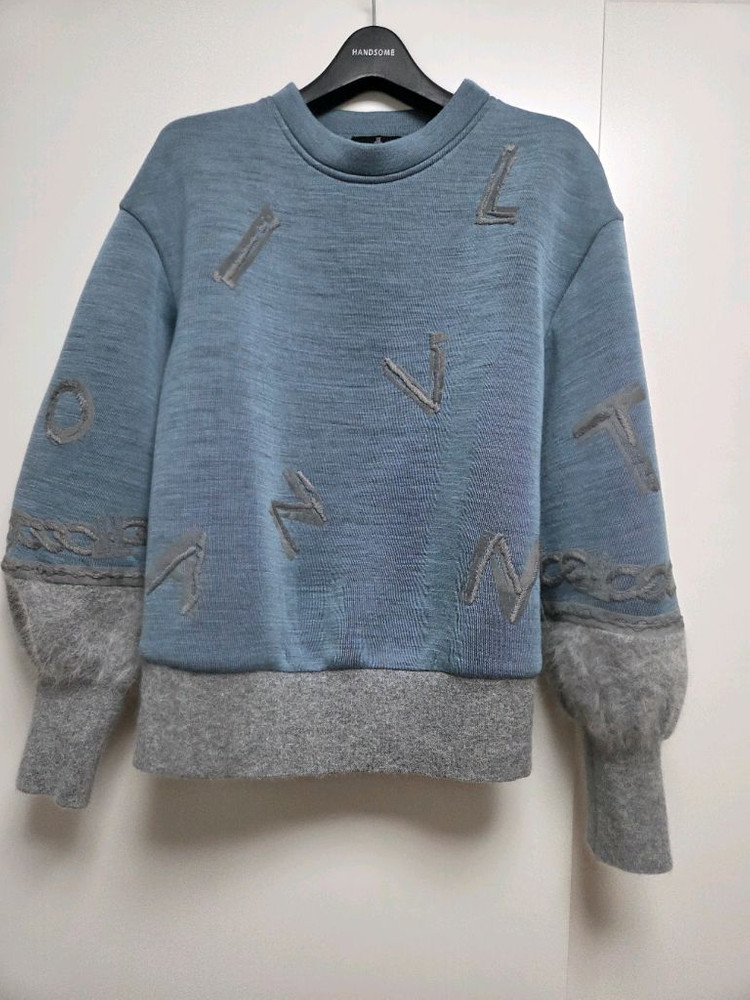 한섬(랑방)앙고라 소매 티셔츠--7