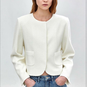 노티아 아이보리 트위드 자켓