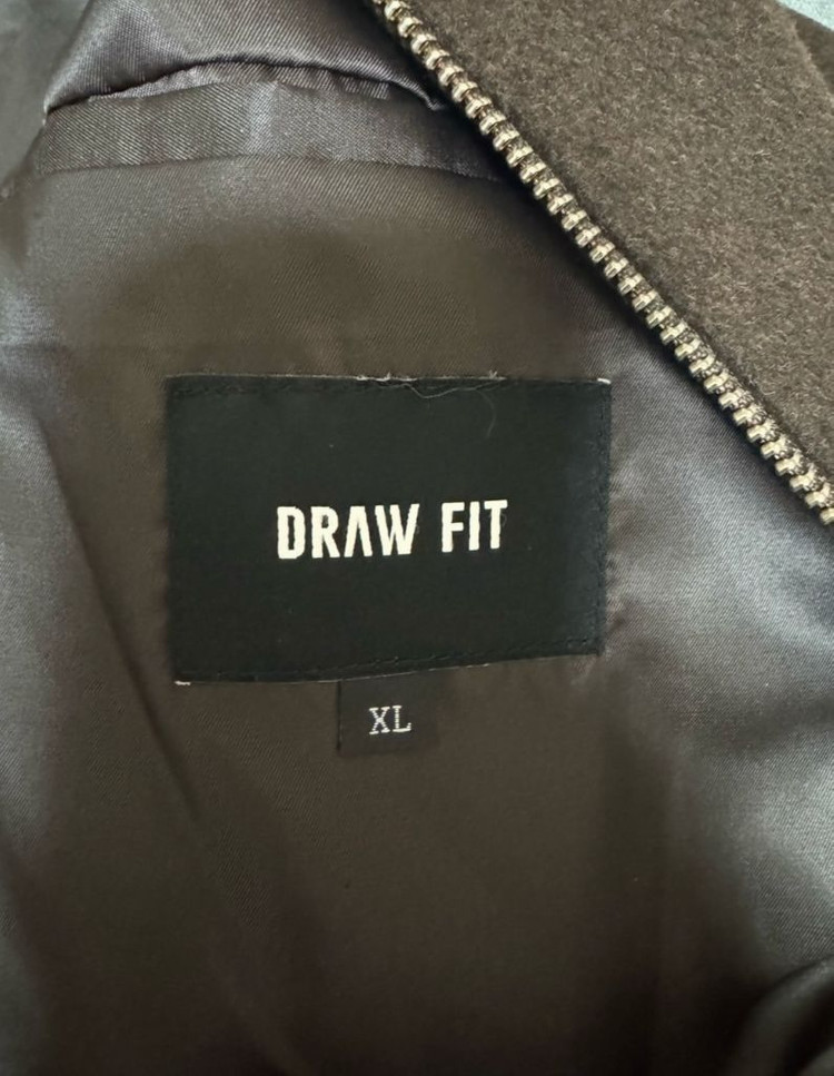 [XL] 105-110 드로우핏 울 집업 빅포켓 블루종 자켓 브라운--4