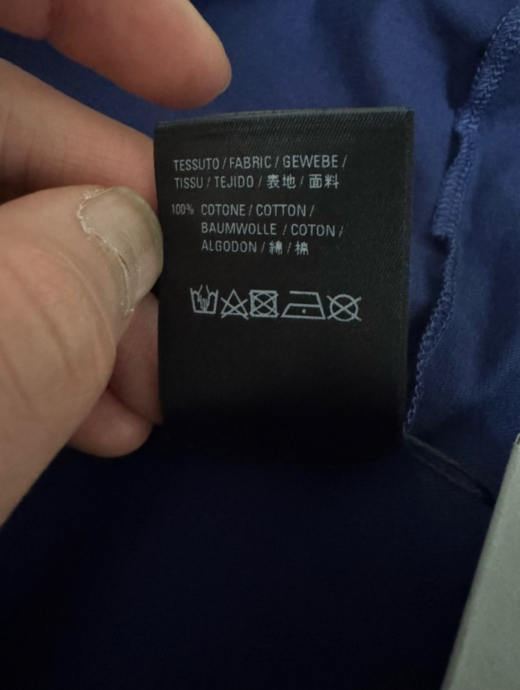 [L] 105-110 발렌시아가 웨이브 로고 블루 티셔츠 반팔--5