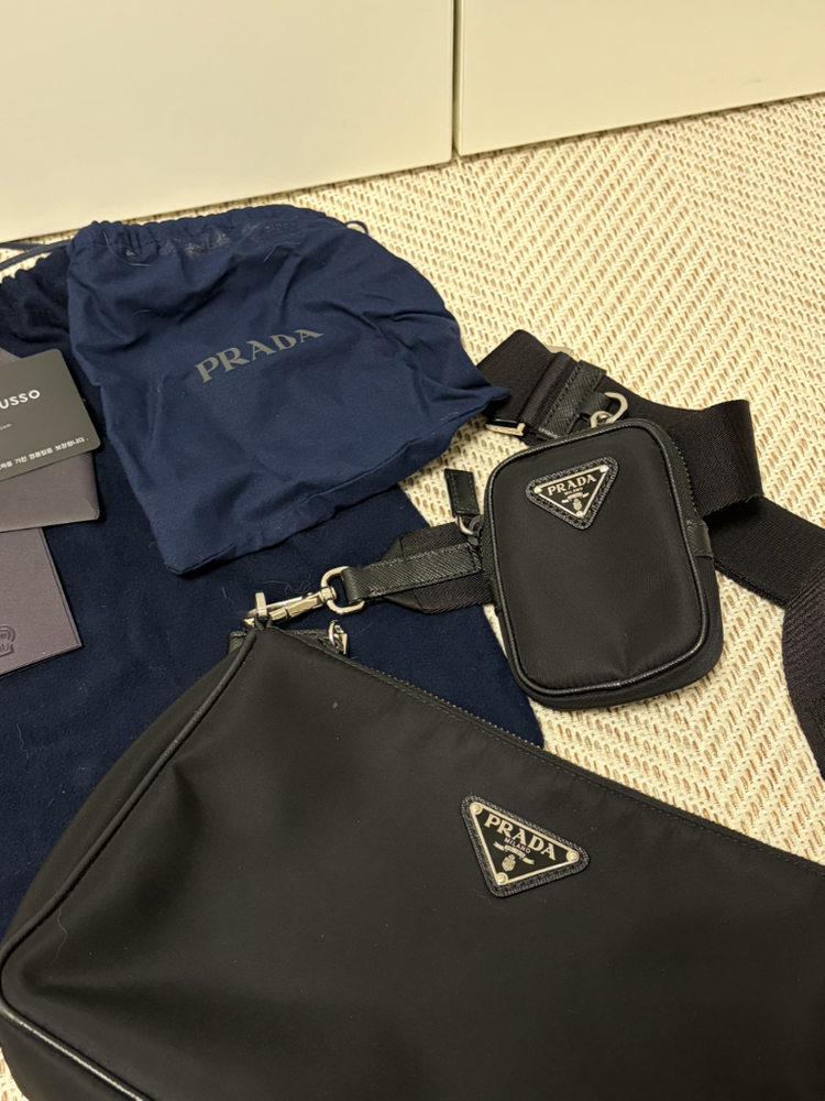 프라다 리나일론 크로스백 숄더백 (정품병행)--7